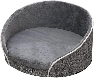 Ортопедичний лежак для котів та собак Dear Darling з memory foam, антрацит, великий