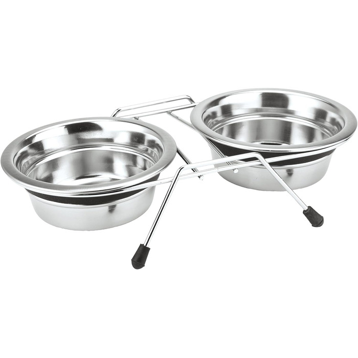 Набір мисок для тварин Nobby Silent Diner з нержавіючої сталі, 1,7 л, Ø 21 см