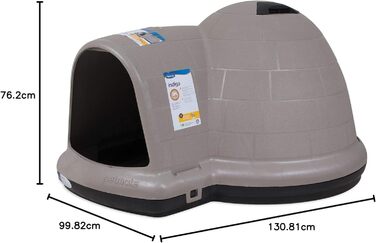 Будка для собак Petmate Indigo XL, іглу, всепогодна, з 90% перероблених матеріалів, для великих порід (від 26 до 56,7 кг)