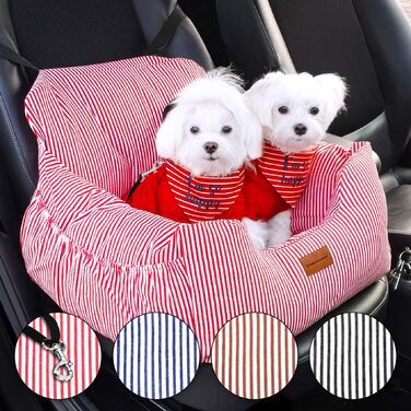 Автомобільний лежак для собак з ременем безпеки - чорно-білий лежак для собак у машину, для малих, середніх та великих собак | Лежак для собак, авто лежак для собак, автокорзина для собак, переноска для собак, лежанка для собак L червоний