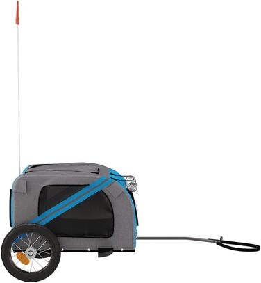 Причіп для велосипеда для собак, блакитний та сірий, Oxford-Gewebe та метал, LH96839