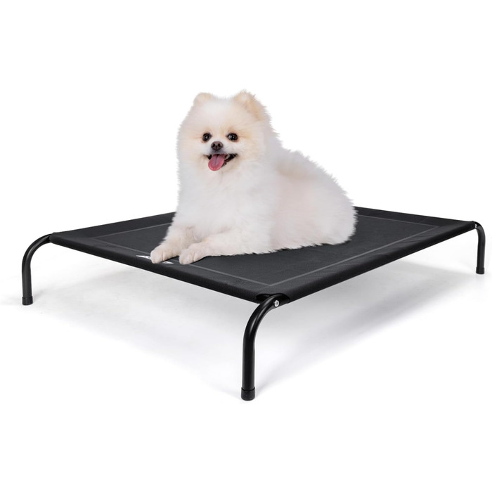 Зручне лежак для собак Nobleza Hundeliege Outdoor, M, 105x80x20 см, для відпочинку на вулиці, кемпінгу, чорний