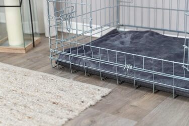TRIXIE переносна клітка для собак Home XL, 116×86×77 см, складна, металева, з 2 дверима та замками, для транспортування і дому, срібляста