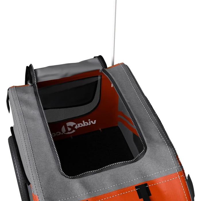 Festnight Причіп для велосипеда, переноска для собак, чорний та сірий, вантажність 45 кг