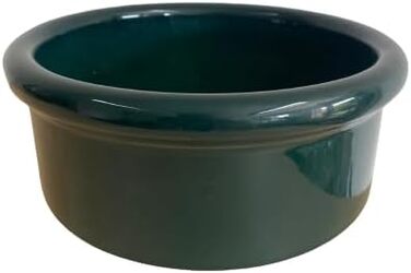 Велика керамічна миска для собак 3 л, 28×11 см, міцна, зелена