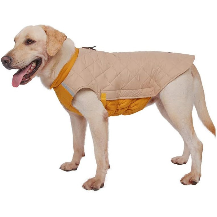 Тепла зимова жилетка для собак - жовта, розмір M - зручна жилетка для сноубордингу та прогулянок