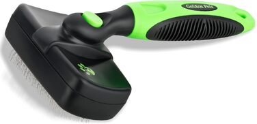 Щітка для собак та котів Golden Pets самоочисна, для короткої та довгої шерсті, для собак та котів різних розмірів, швидке очищення та догляд, інструкція в комплекті