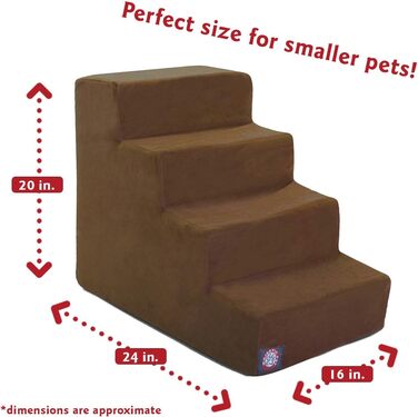 Сходи для тварин Majestic Pet, 3/4 ступені, чорний оксамит або коричневий велюр, посилена конструкція