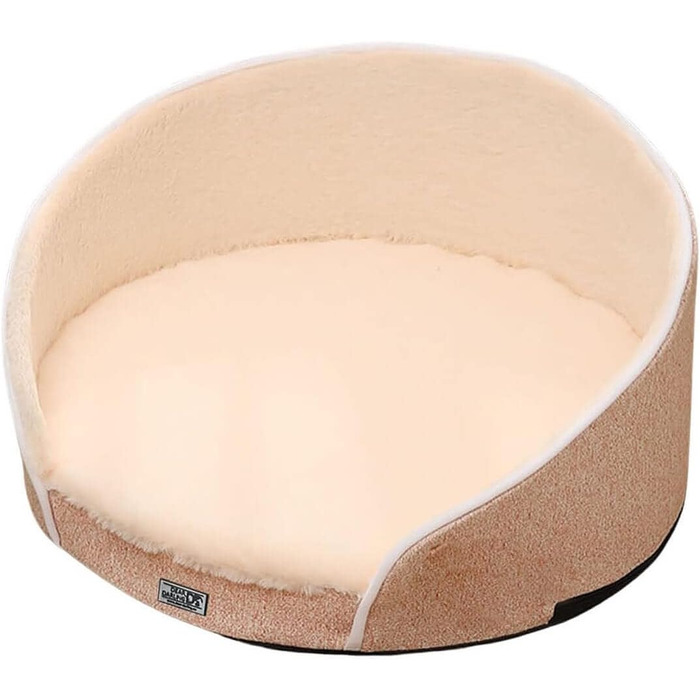 Ортопедичний лежак для котів та собак з memory foam та знімним чохлом (M, абрикосовий)