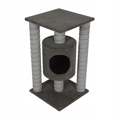 Комплект для котів Makspol 61: низька та висока дряпки, лежанка, килимки-дряпки, стовпчик та ігровий комплекс (100 см)