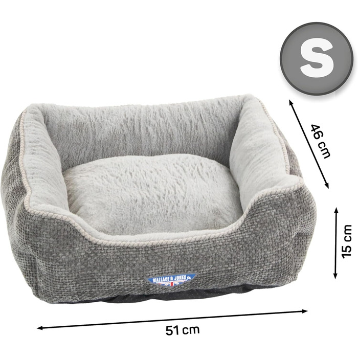 Килимок для кота Wallace & Jones Dunrobin, сірий, прямокутний, розмір S, 51 x 46 x 15 см, стійкий до подряпин