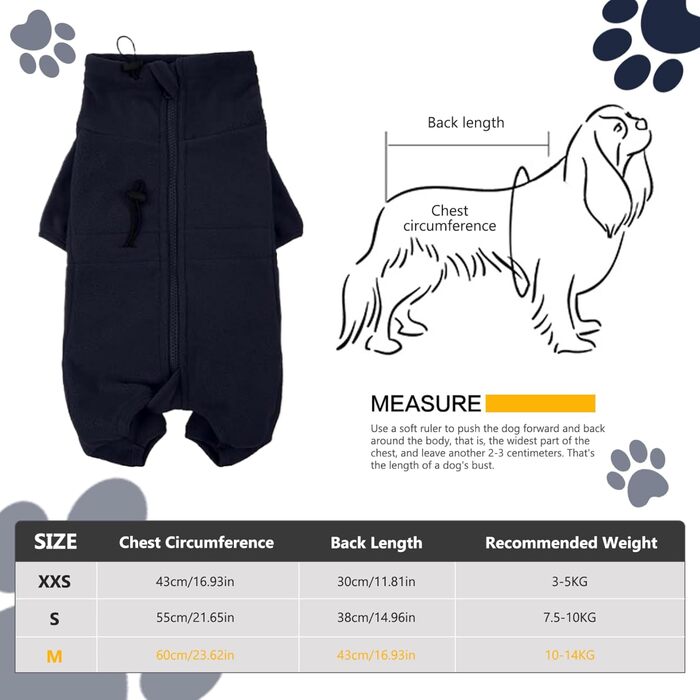 Зимовий теплий одяг для собак, тепла куртка з коміром, блискавка, регульована застібка, м'який флісовий халат для маленьких та середніх собак, прогулянки, походи, сон, розмір M