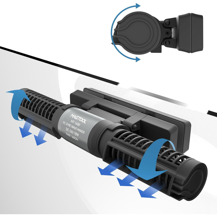 Помпа для акваріума Magtool 1600–4200 GPH, регульована циркуляційна хвильова помпа з контролером, 360° для прісноводних і морських акваріумів