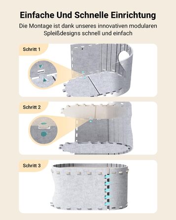 Кігтеточка-будиночок для котів DownyPaws з фетру, 2-ярусна, 50x33x50 см, для ігор та відпочинку, теплий дизайн, захист кігтів, білий
