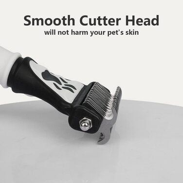 Щітка для вичісування шерсті собак та котів - двостороння, для видалення підшерстка та ковтунів (Pfoten)