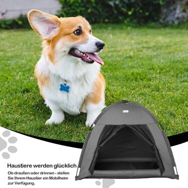 Зручне ліжко-будиночок для собак та котів Babyezz, сіре, L