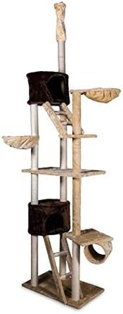 Дряпка для котів San Marco 260 см з печерою та полицями, коричнева