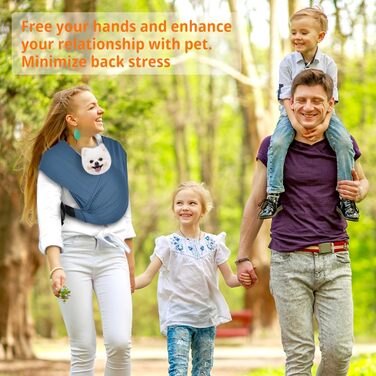 CUBY Сумка-переноска для собак, літня переноска для собак, рюкзак-переноска, регульована переноска для цуценят, 10LBS (Темно-синій)