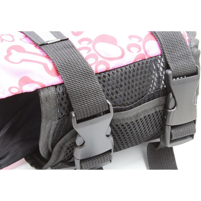 Жилет для собак Snik-S з світловідбиваючими смугами та регульованим поясом, плаваючий жилет для собак з короткою мордою (Мопс, Бульдог, Пудель), XS, рожевий