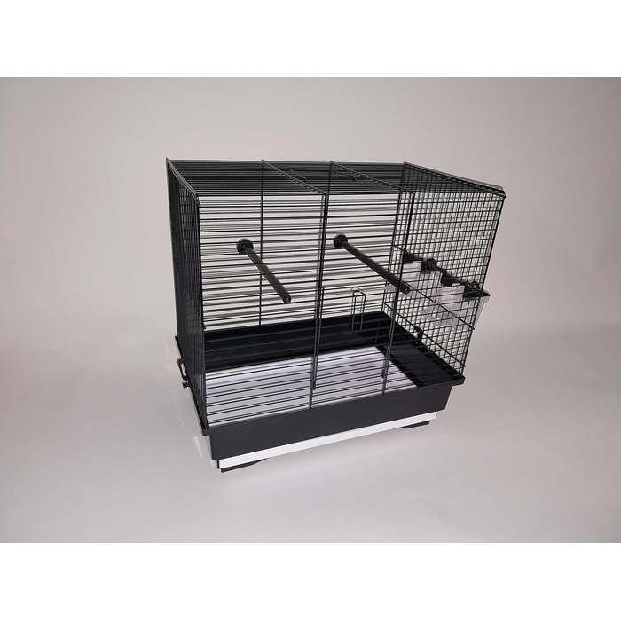Клітка для птахів металева чорна 40x25,5x38,5 см