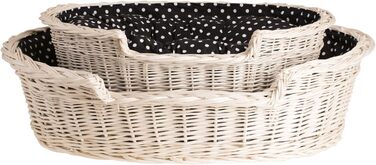 Гніздо для собак з лози e-wicker24 502-60, коричневе, 60x43x19 см (80x60x26 см, бежеве)