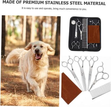Набір для стрижки тварин Happyyami з косичками: професійний, з нержавіючої сталі, безпечний для комфорту вашого улюбленця