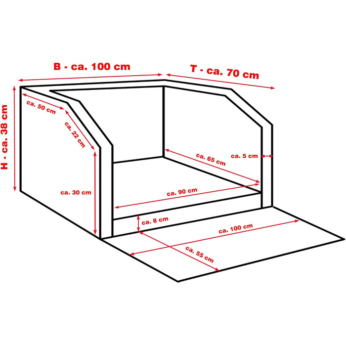 Лежанка для собак у багажник CopcoPet: 70x55x38 см, штучна шкіра, захист багажника, водовідштовхувальна, стійка до подряпин, з захисним покриттям, антиковзаюча, міцна, для подорожей (Блакитний/Сірий, 100x70 см з системою ременів)
