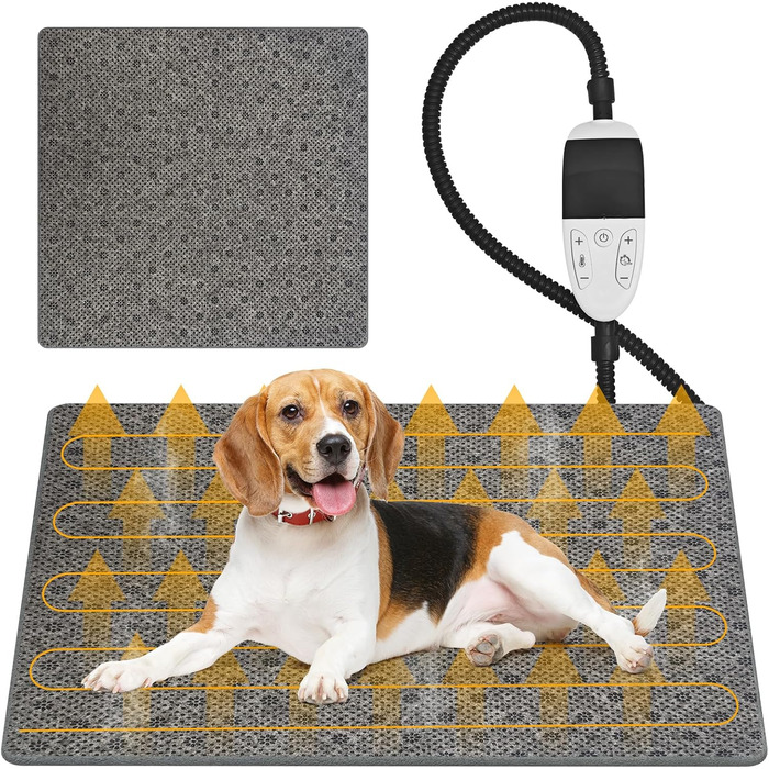 Кізочок для домашніх тварин - гріюча килимок для котів та собак з регулюванням температури та автоматичним вимкненням (60 x 90 см)