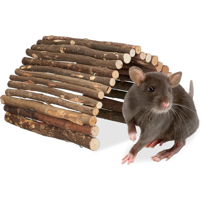 Міст для кроликів та морських свинок Relaxdays Nagerbrücke Holz, 40 x 65 см, дерев'яний, гнучкий, аксесуар для клітки