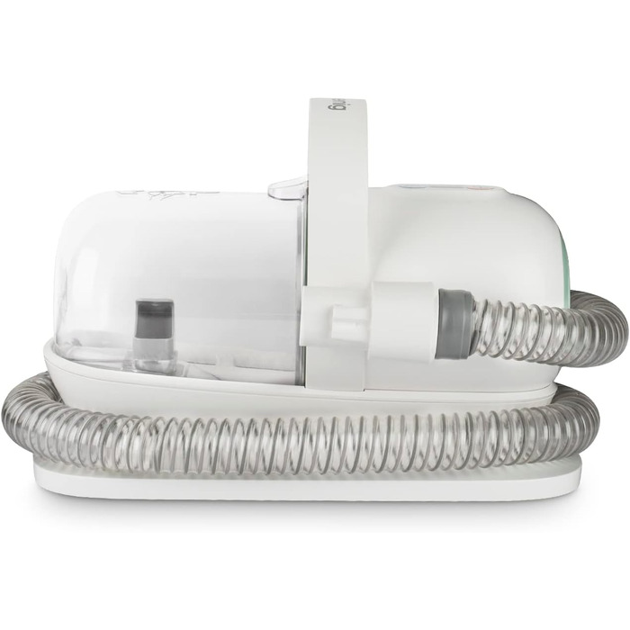 Пылесос H.Koenig PAW400 для шерсті домашніх тварин: собака, кіт. Догляд, стрижка, чистка. 9 насадок, знімний контейнер 1 л, 3 швидкості, білий.