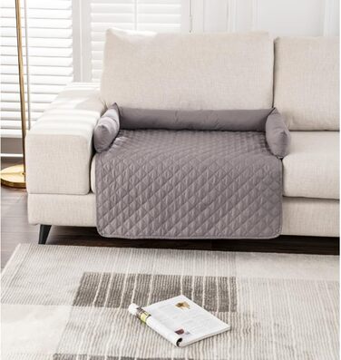 М'який килимок для собак на диван, 75х75 см, сірий. Килимок для собак, ручної роботи, легко миється.