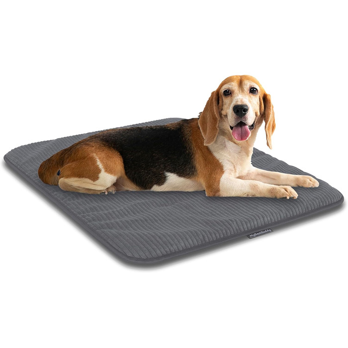 Килимок для собак MyBestBuddy Basic сірий XL з м'якої тканини для домашніх тварин - 40°C, гіпоалергенний. Підходить для великих собак, 120 x 70 см (90x70 см).