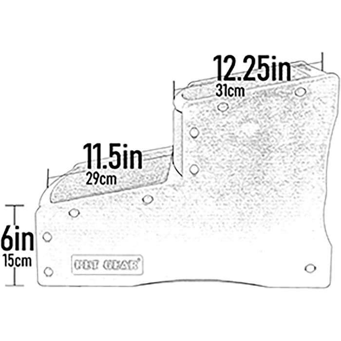 Сходи для котів і собак Pet Gear Easy Step II, 2 сходинки, до 68 кг, портативні, знімні, знімний килимовий покрив, без інструментів, 5 кольорів