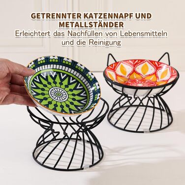 Підвищений годівниця для котів, кераміка, анти-блювотна, 250 мл, темно-синій