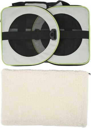 Транспортна сумка для домашніх тварин Cloimei Premium 600D Nylon, сіра, для котів та собак, 17 x 11 x 11 см