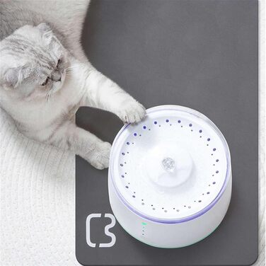 Підкладка під миску для собак та котів GIBZ, абсорбуюча, з діоксиду кремнію, неслизька, 45x60 см, темно-сіра