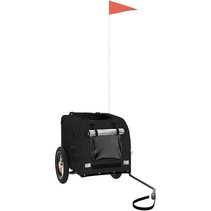 Причіп для велосипеда для собак, чорний, Oxford-Gewebe та залізо, LH82839