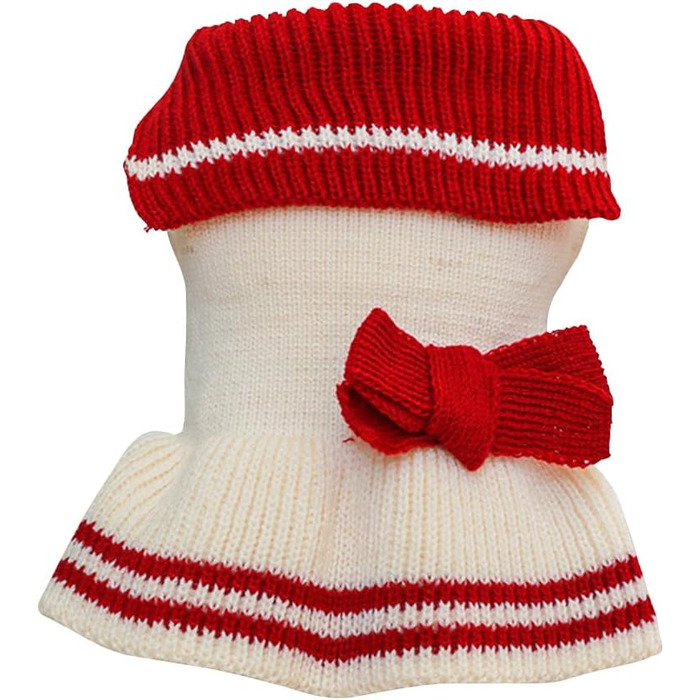 Вовняний пуловер для собак Галатея, теплий трикотажний комір для чихуахуа, бульдога, такси, йорка (L, червоний)