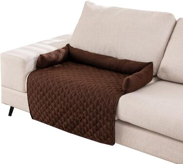 М'яке, зручне ліжко-софа для котів та собак, водонепроникний чохол для собачого дивана, пральна собача підстилка, антиковзаюча подушка для розслаблення, зручні собачі килимки (90 x 90 см, 90x135 см, Колір: Коричневий)