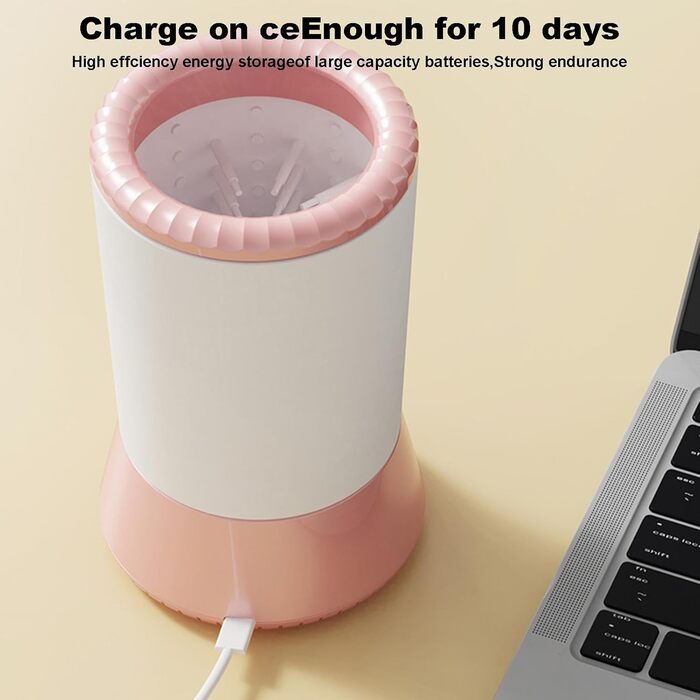 Автоматична мийка лап для собак, електрична машина для чищення лап, портативний мийник лап для котів та собак, рожевий