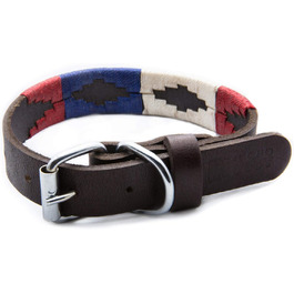 Шкіряний нашийник для собак Gaucho Goods The Patriot, розмір L, м'яка натуральна шкіра