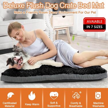 Крісло-ліжко для собак великих та середніх порід, чорне, 91x58 см, водонепроникне, дихаюче, зручне, миється