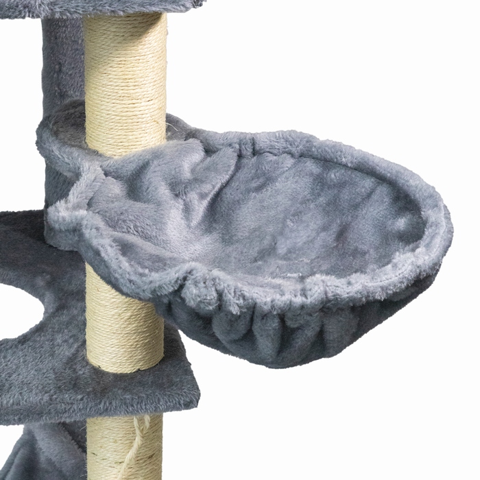 Високий когтеточка-комплекс із лежаком та стовпчиком для кігтів Petstory 101 — 160 см