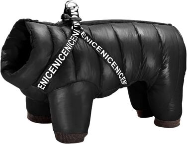 Зимовий теплий водонепроникний теплий зимовий одяг для собак маленьких та середніх порід, для Французького бульдога, Чихуахуа (Чорний, 14)