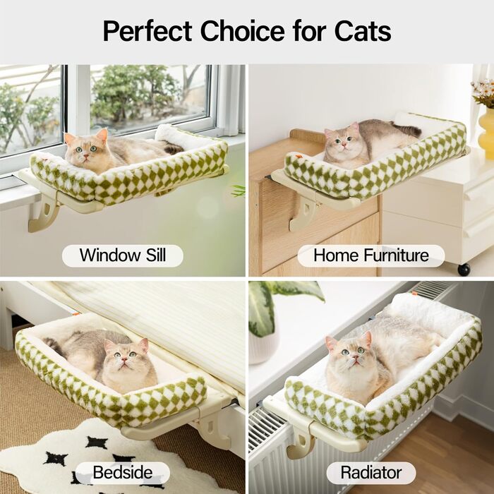 Кішка Гамак для вікна MEWOOFUN - зручне ліжко на підвісці для котів 50x36см, до 18кг