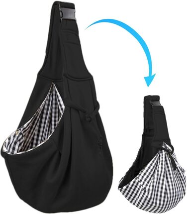 Сумка-переноска для собак та котів Acunny, чорна, для подорожей та прогулянок