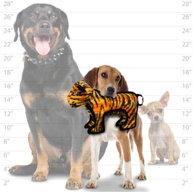 М'яка іграшка для собак Tuffy Zoo Tiger, розмір S, міцна