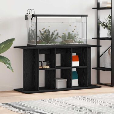 Тумба для акваріума vidaXL 120x40x60 см, ДСП, чорний дуб, міцна акваріумна підставка