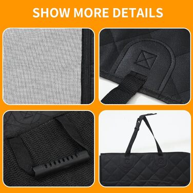 Захист для заднього сидіння автомобіля для собак, водовідштовхувальний, неслизький, з боковинами та оглядовим вікном, 137 x 147 см