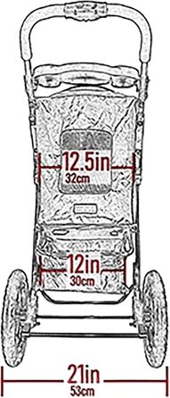 Дитяча коляска для тварин Pet Gear AT3 - для котів/собак, без блискавки, легке складання, прогумовані колеса, знімне внутрішнє покриття, тримач для напоїв та кошик для зберігання, 1 модель, 2 кольори Платина